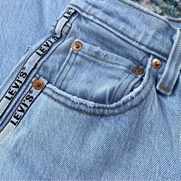 Levi’s 501° Original Sport Stripe Cropped Women’s Jeans - Picture 12 of 16